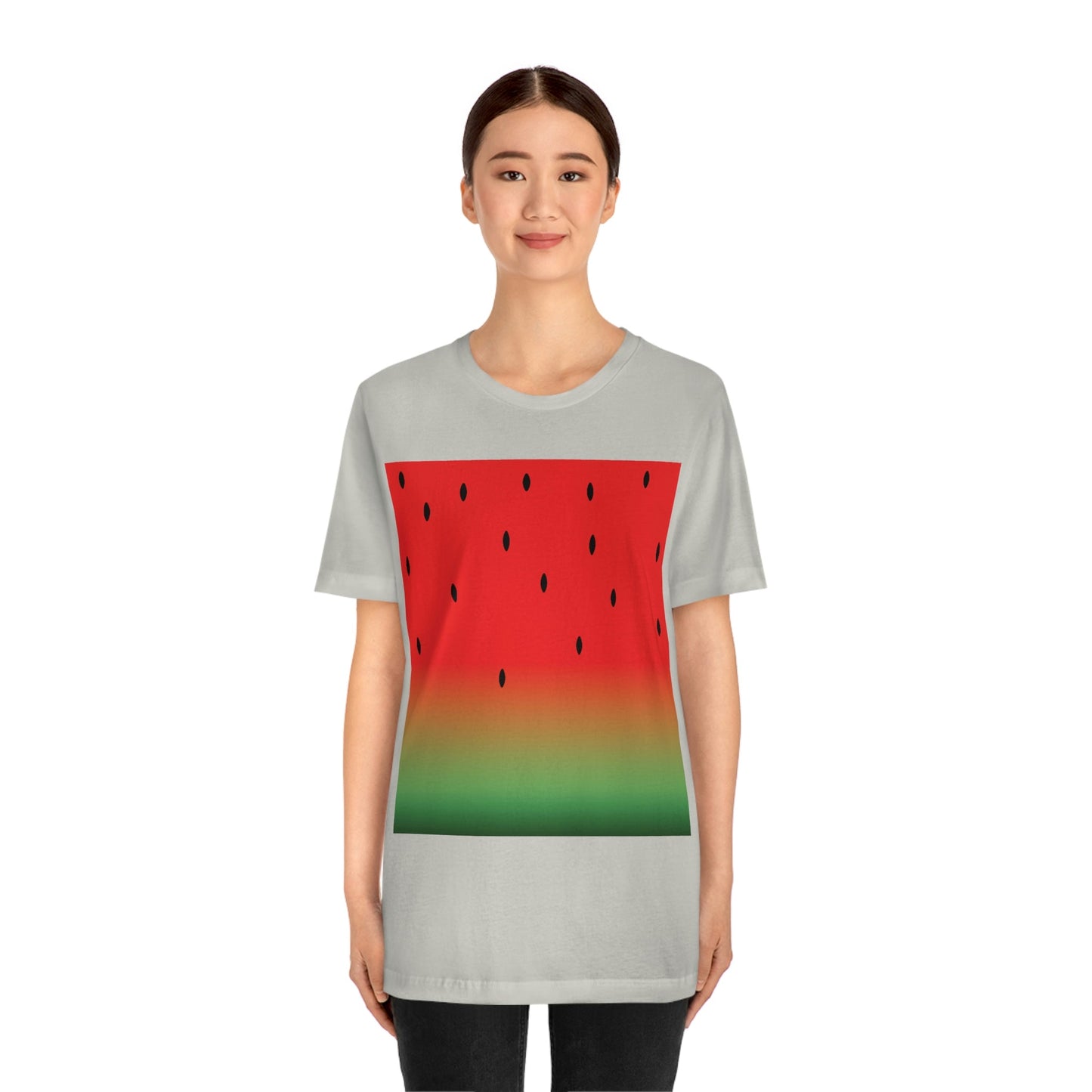 Watermelon Seeds Background Fruit Pattern Unisex Jersey Short Sleeve T-Shirt Ichaku [Perfect Gifts Selection]