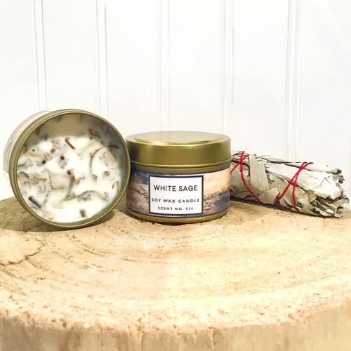 White Sage Aromatherapy Soy Wax Candle Ichaku [Perfect Gifts Selection]