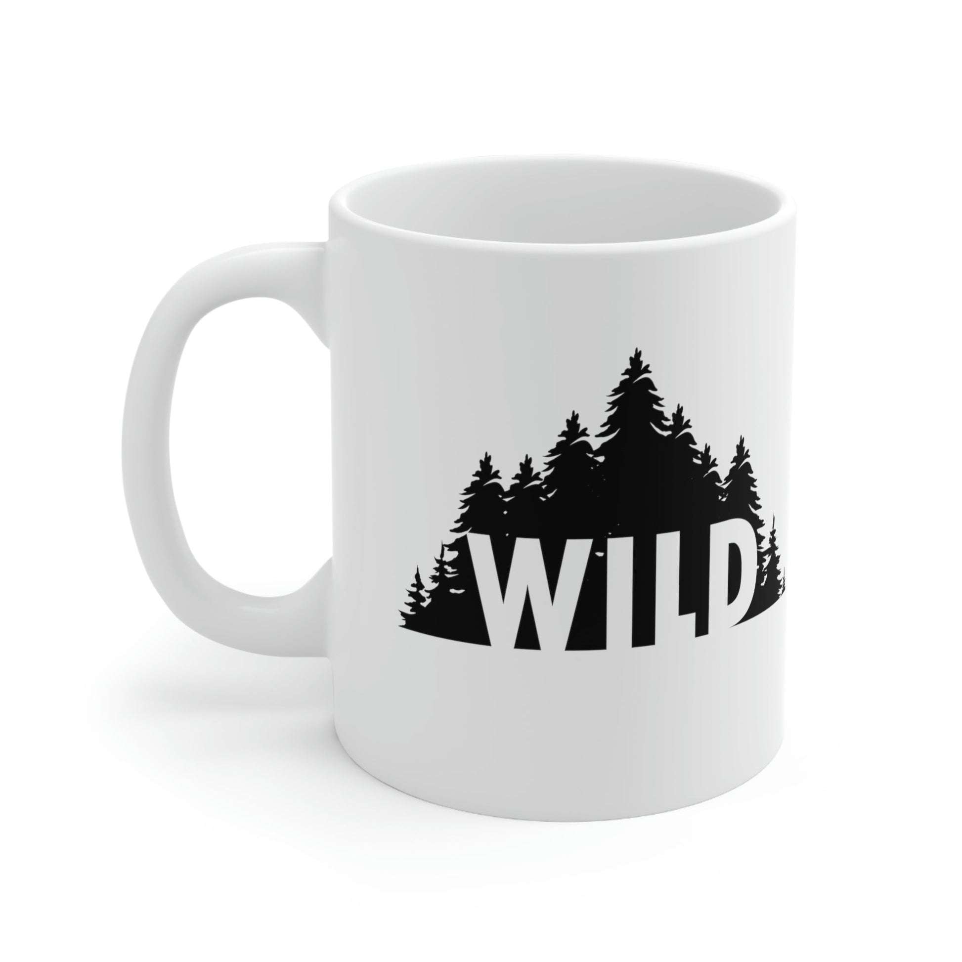 Wild Forest Silhouette Vacation Landscape Explore Ceramic Mug 11oz Ichaku [Perfect Gifts Selection]