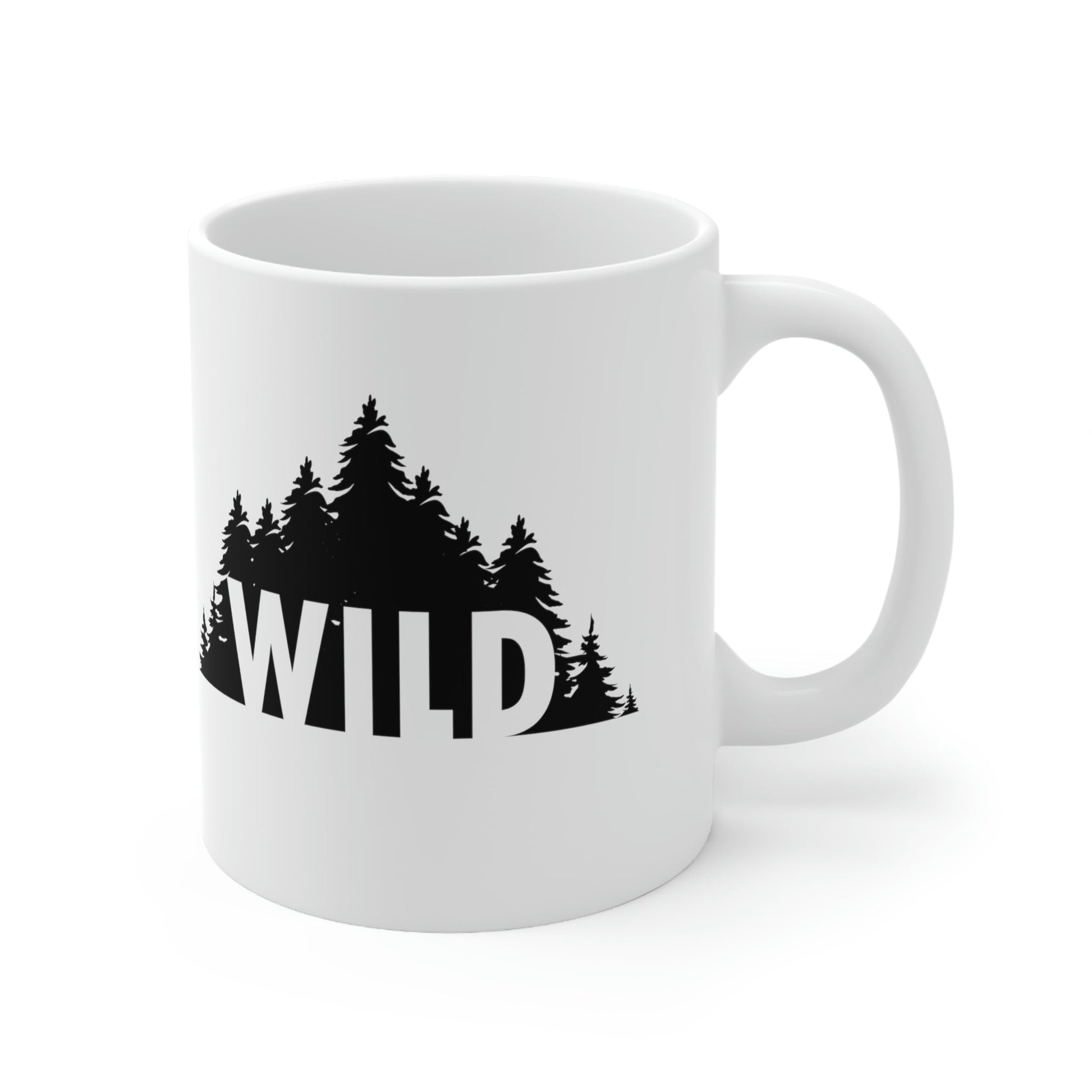 Wild Forest Silhouette Vacation Landscape Explore Ceramic Mug 11oz Ichaku [Perfect Gifts Selection]