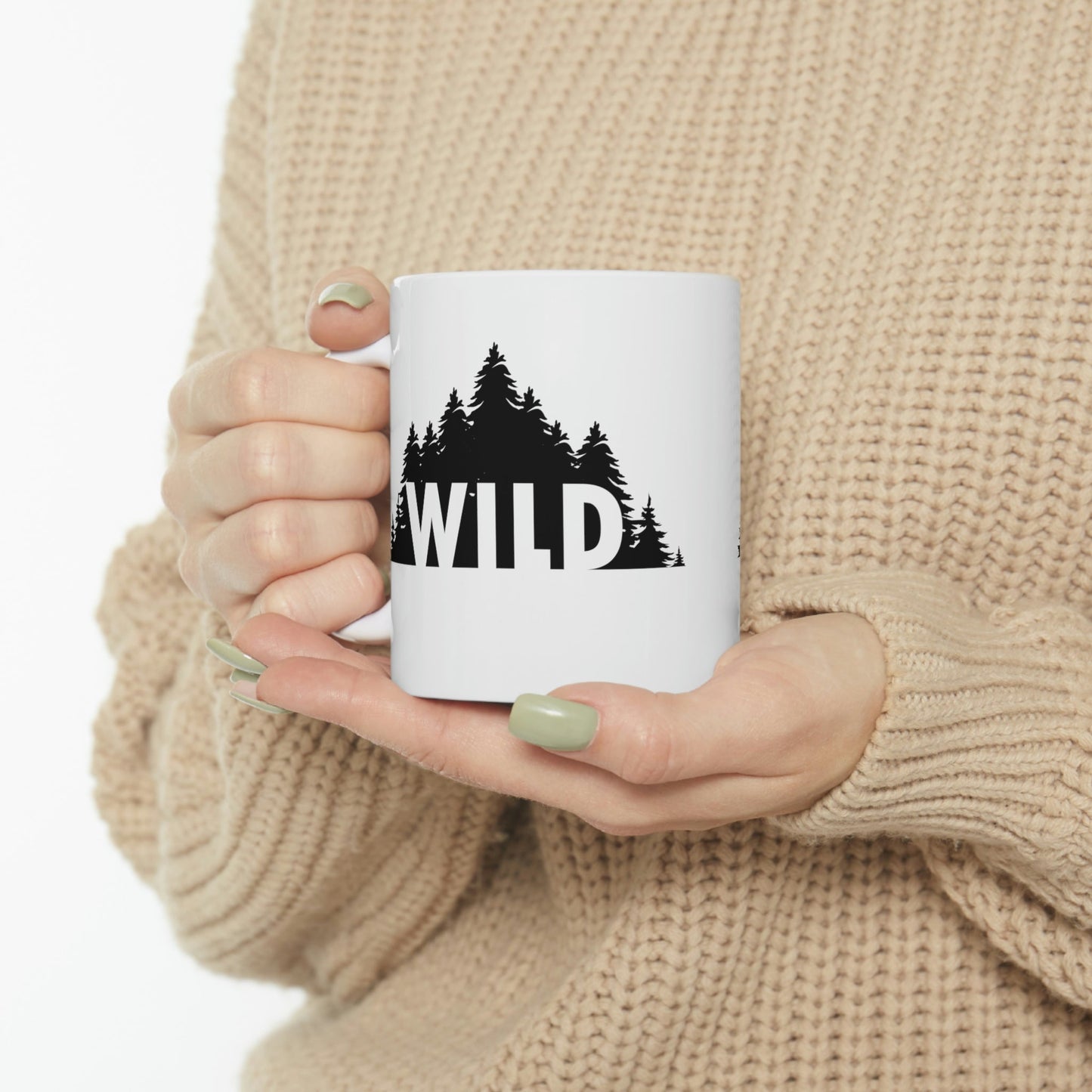 Wild Forest Silhouette Vacation Landscape Explore Ceramic Mug 11oz Ichaku [Perfect Gifts Selection]