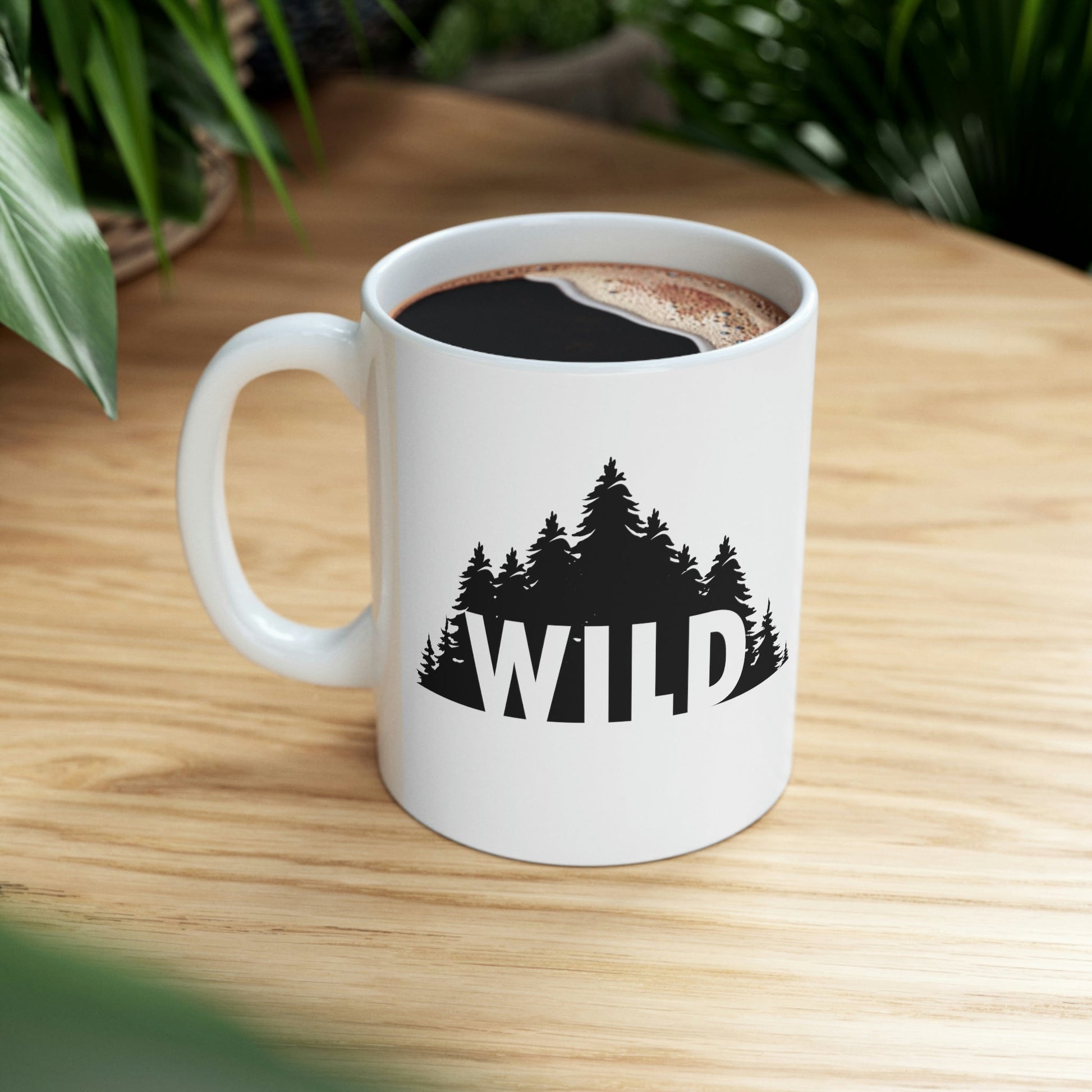 Wild Forest Silhouette Vacation Landscape Explore Ceramic Mug 11oz Ichaku [Perfect Gifts Selection]