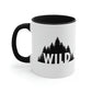 Wild Forest Silhouette Vacation Landscape Explore Classic Accent Coffee Mug 11oz Ichaku [Perfect Gifts Selection]