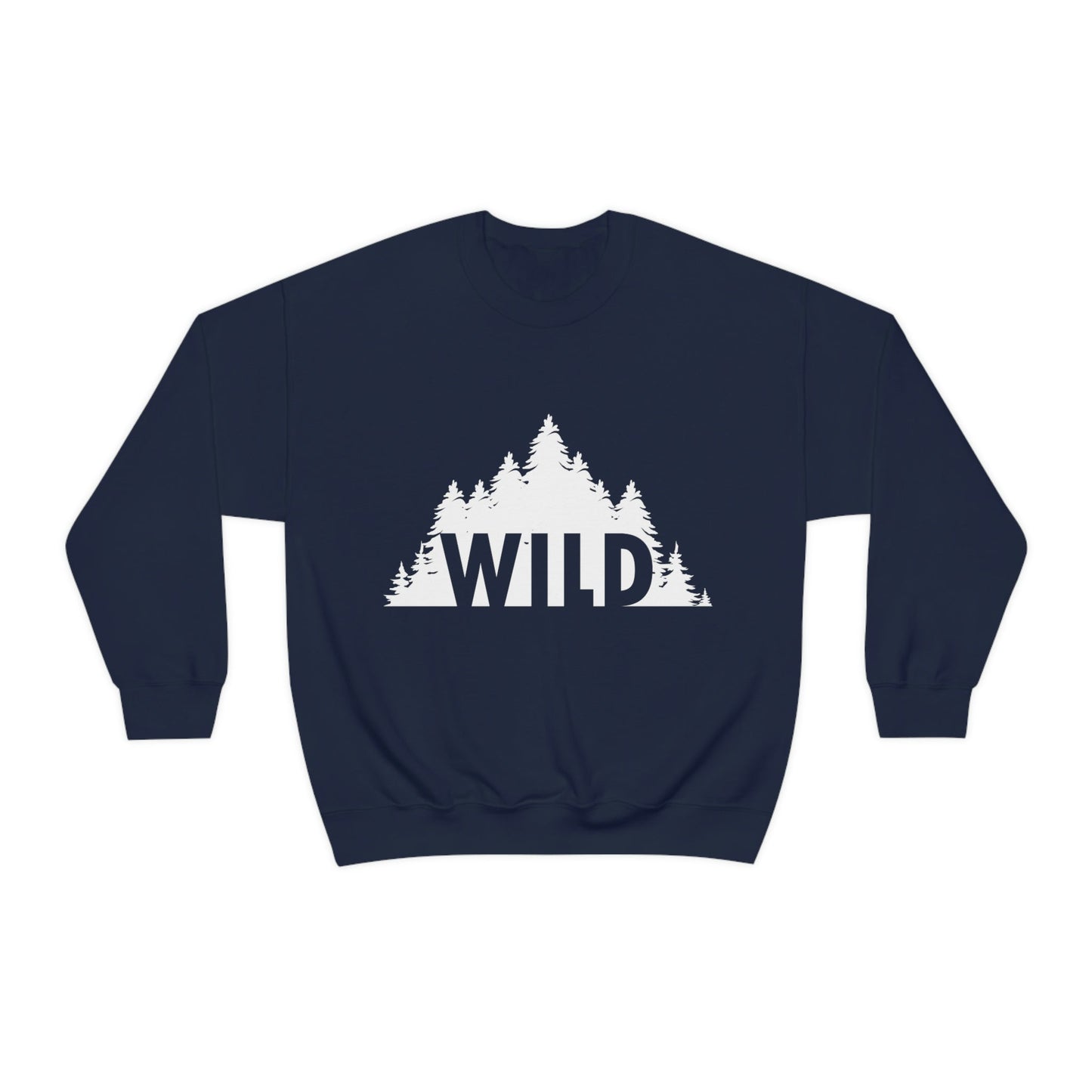 Wild Forest Silhouette Vacation Landscape Explore Unisex Heavy Blend™ Crewneck Sweatshirt Ichaku [Perfect Gifts Selection]