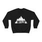 Wild Forest Silhouette Vacation Landscape Explore Unisex Heavy Blend™ Crewneck Sweatshirt Ichaku [Perfect Gifts Selection]