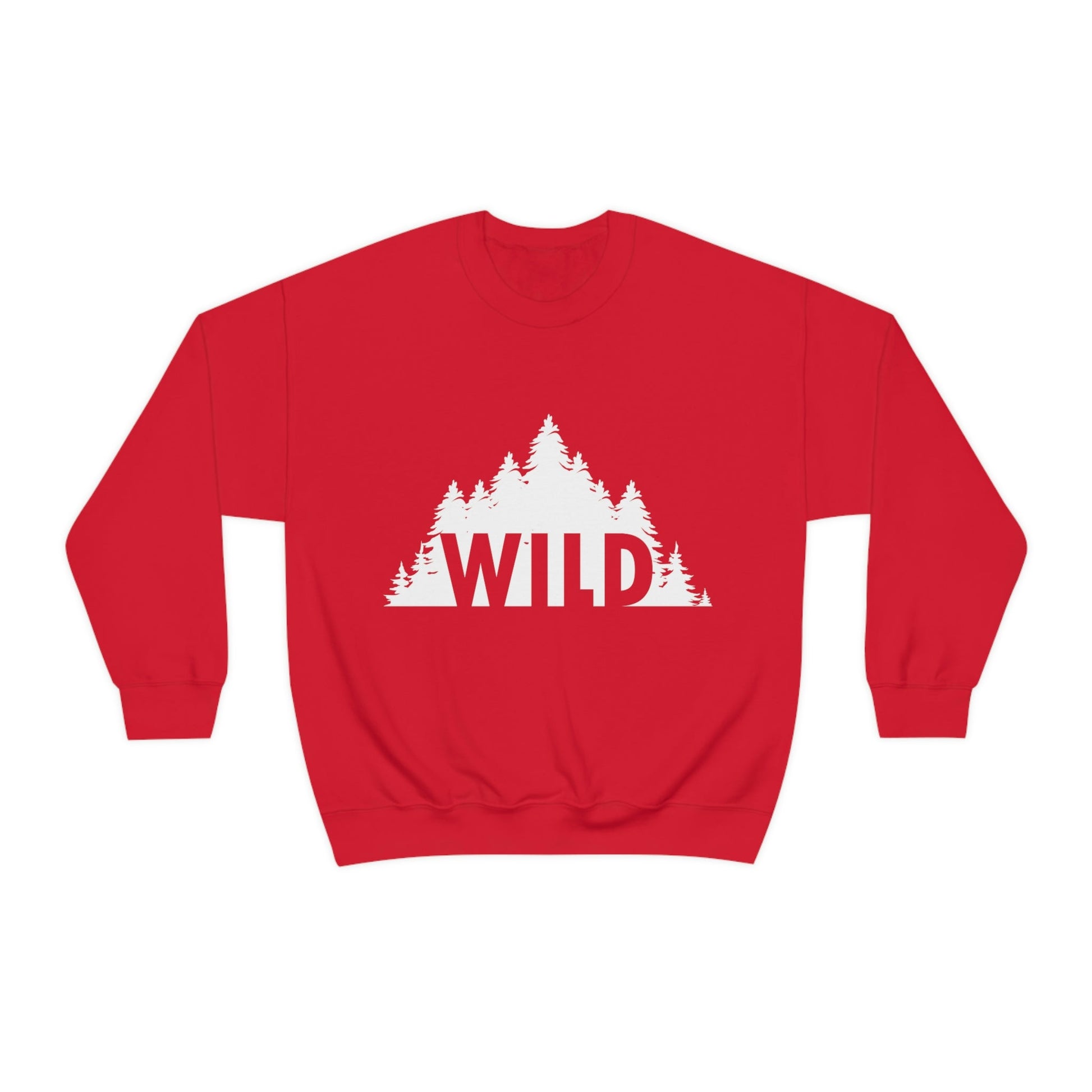 Wild Forest Silhouette Vacation Landscape Explore Unisex Heavy Blend™ Crewneck Sweatshirt Ichaku [Perfect Gifts Selection]