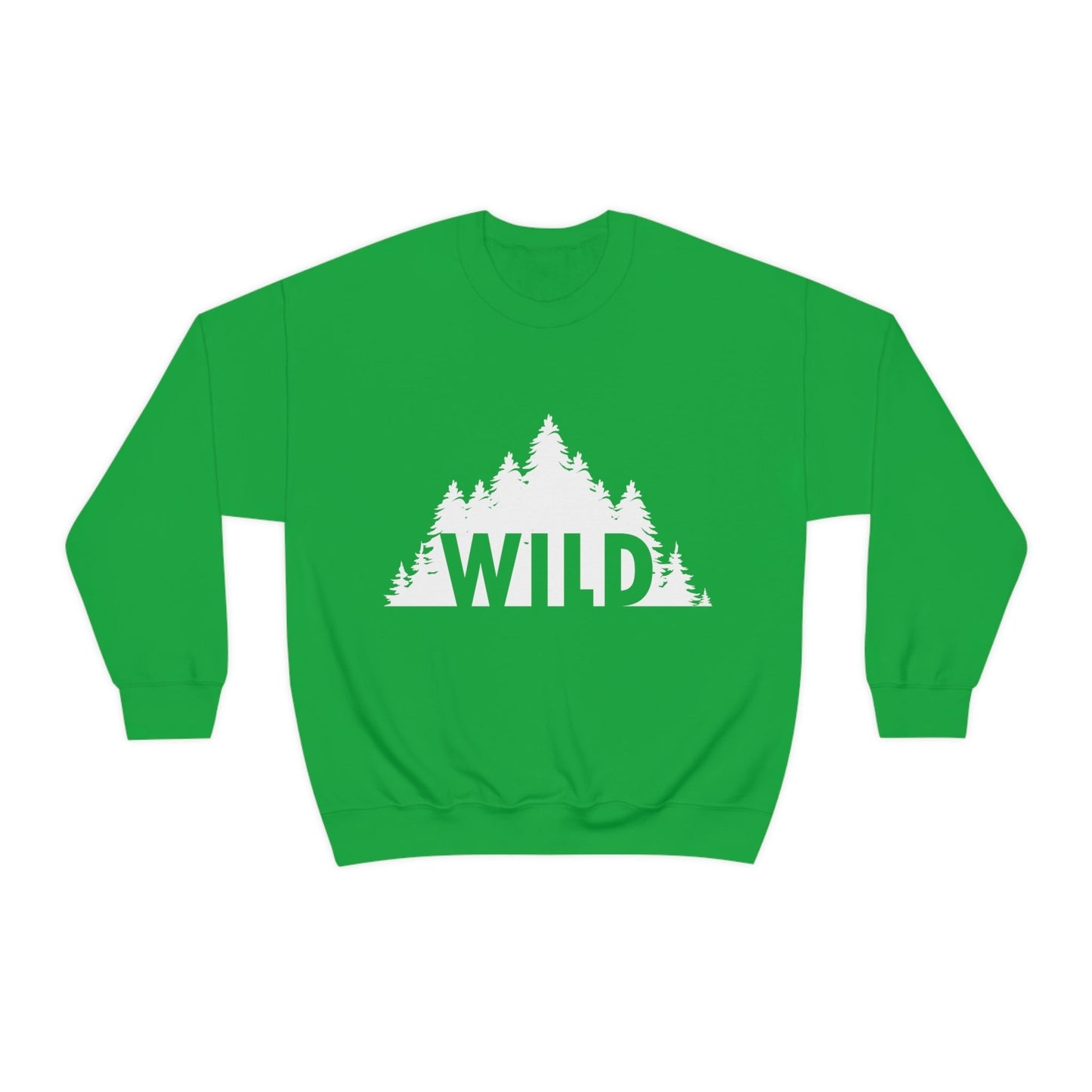 Wild Forest Silhouette Vacation Landscape Explore Unisex Heavy Blend™ Crewneck Sweatshirt Ichaku [Perfect Gifts Selection]