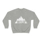 Wild Forest Silhouette Vacation Landscape Explore Unisex Heavy Blend™ Crewneck Sweatshirt Ichaku [Perfect Gifts Selection]