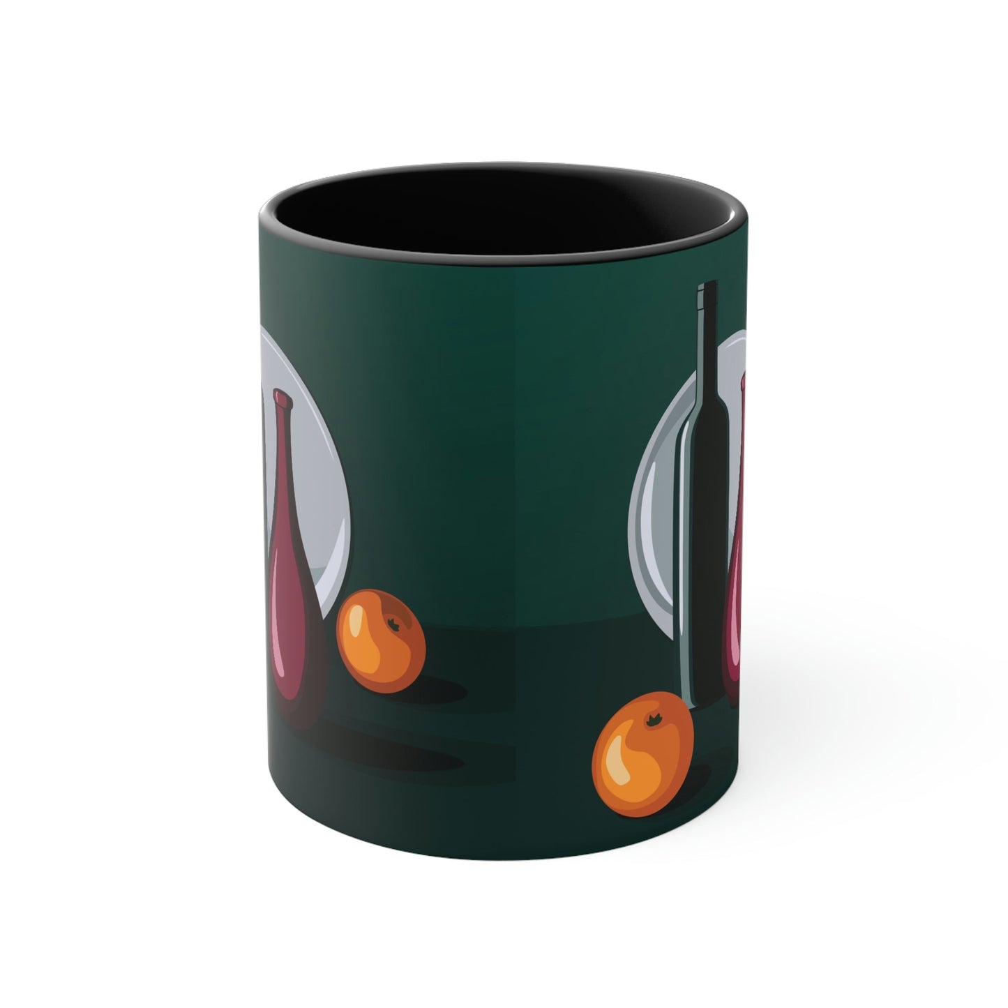 Wine Art Minimal Aesthetic Food Classic Accent Coffee Mug 11oz Ichaku [Perfect Gifts Selection]