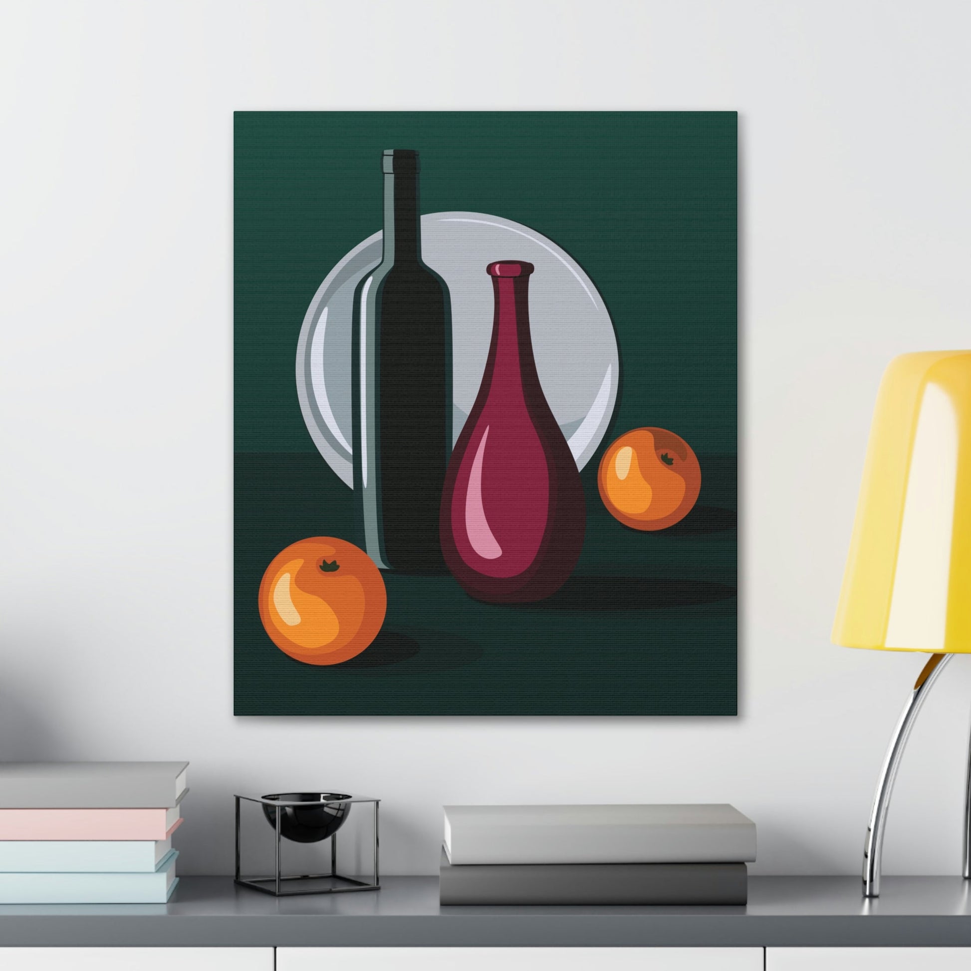 Wine Art Minimal Aesthetic Food Classic Art Canvas Gallery Wraps Ichaku [Perfect Gifts Selection]
