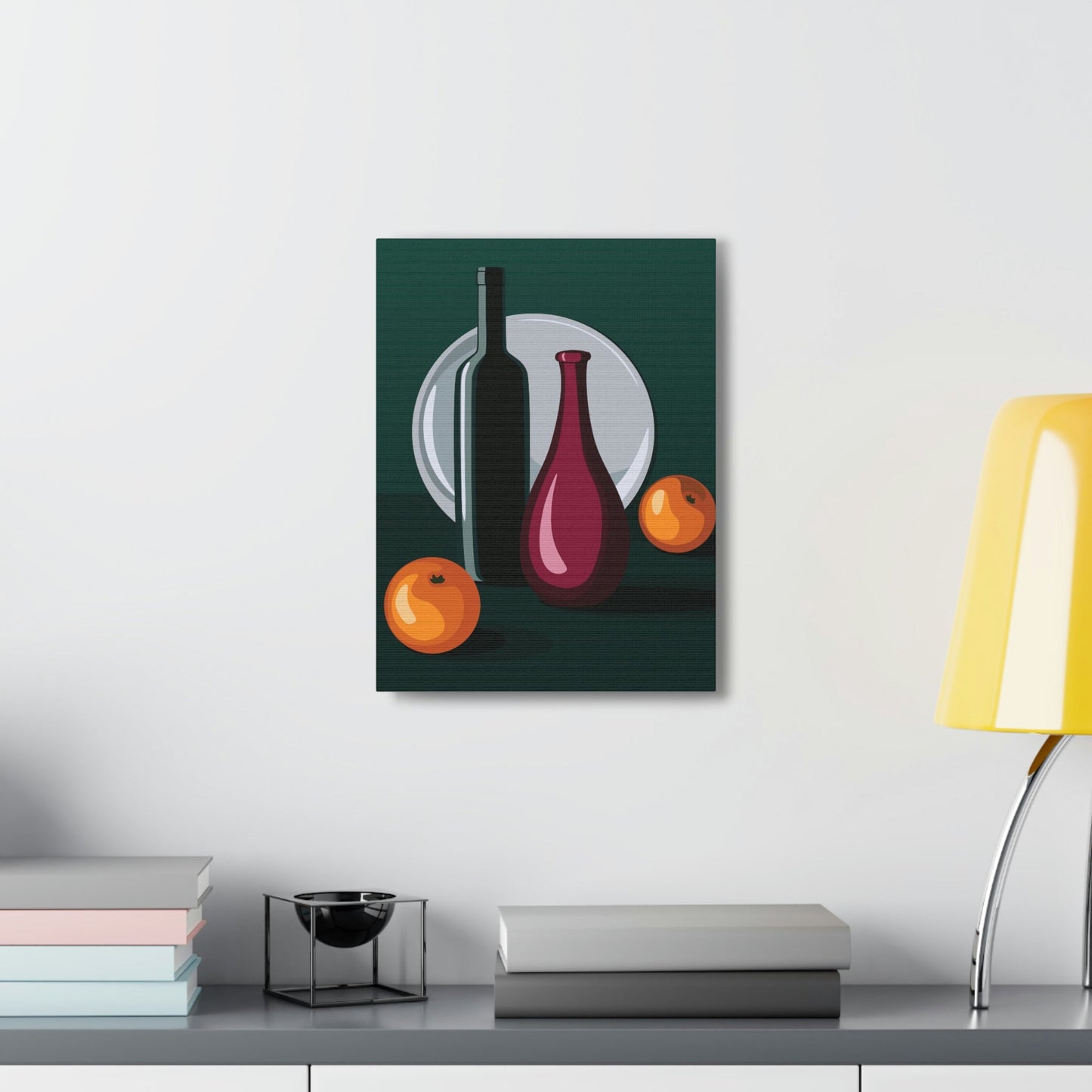 Wine Art Minimal Aesthetic Food Classic Art Canvas Gallery Wraps Ichaku [Perfect Gifts Selection]