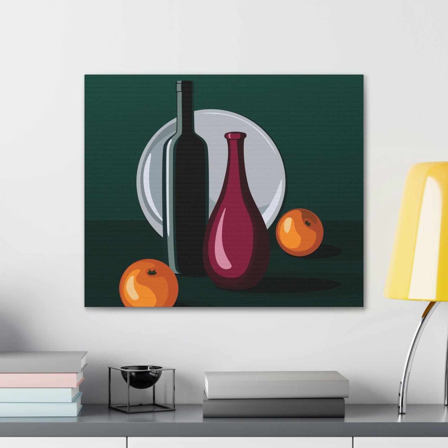 Wine Art Minimal Aesthetic Food Classic Art Canvas Gallery Wraps Ichaku [Perfect Gifts Selection]