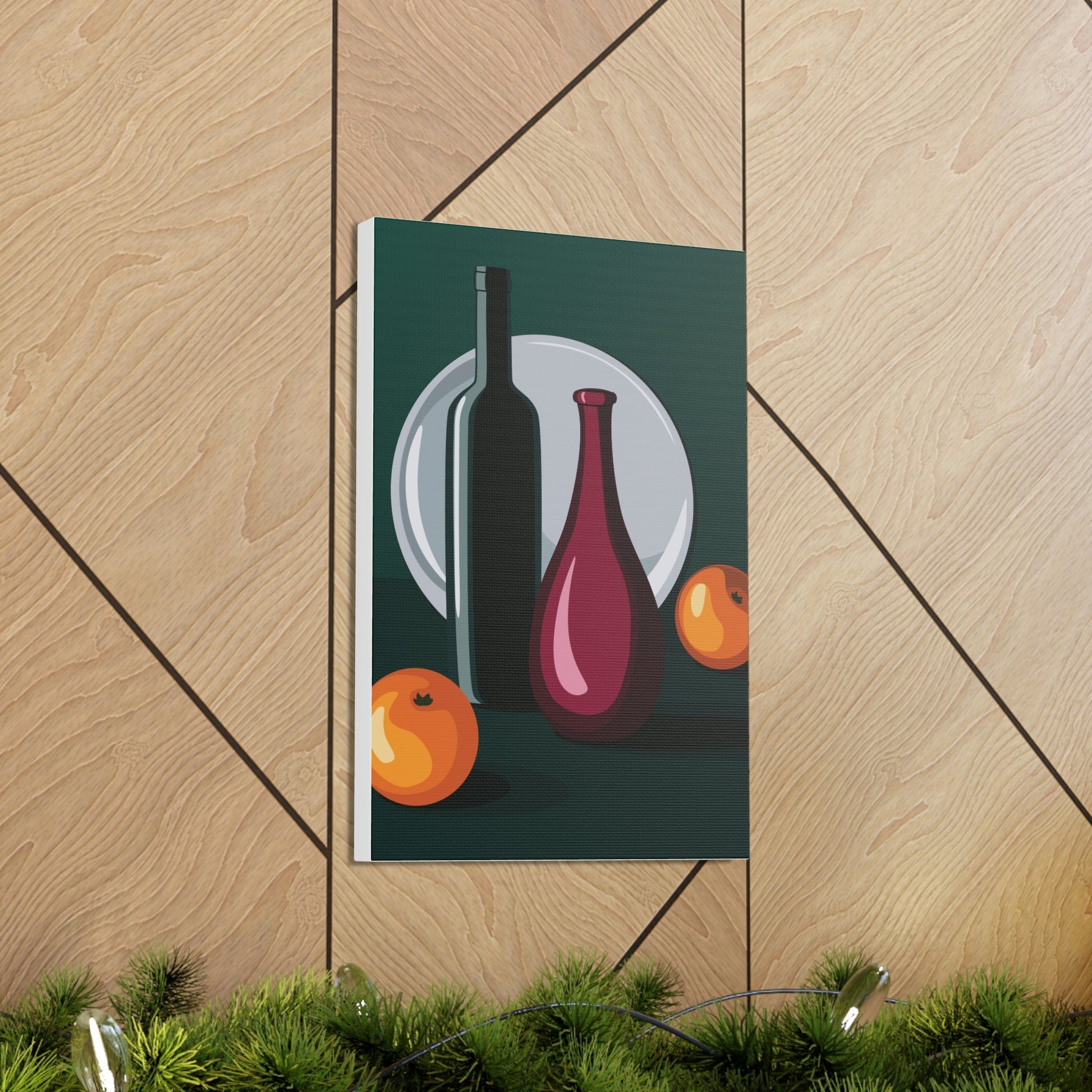 Wine Art Minimal Aesthetic Food Classic Art Canvas Gallery Wraps Ichaku [Perfect Gifts Selection]