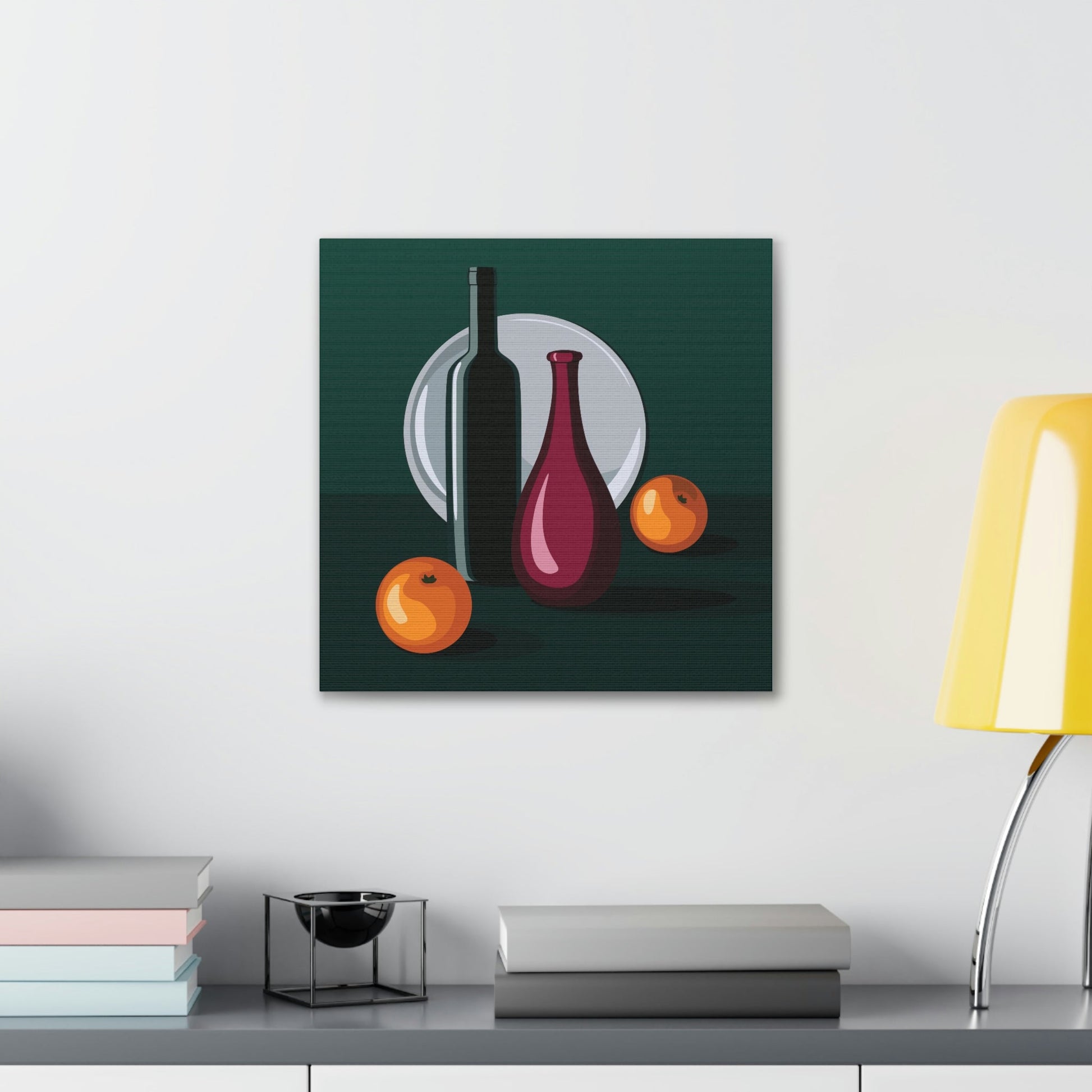 Wine Art Minimal Aesthetic Food Classic Art Canvas Gallery Wraps Ichaku [Perfect Gifts Selection]