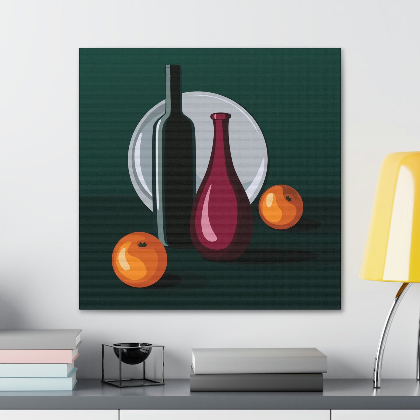 Wine Art Minimal Aesthetic Food Classic Art Canvas Gallery Wraps Ichaku [Perfect Gifts Selection]