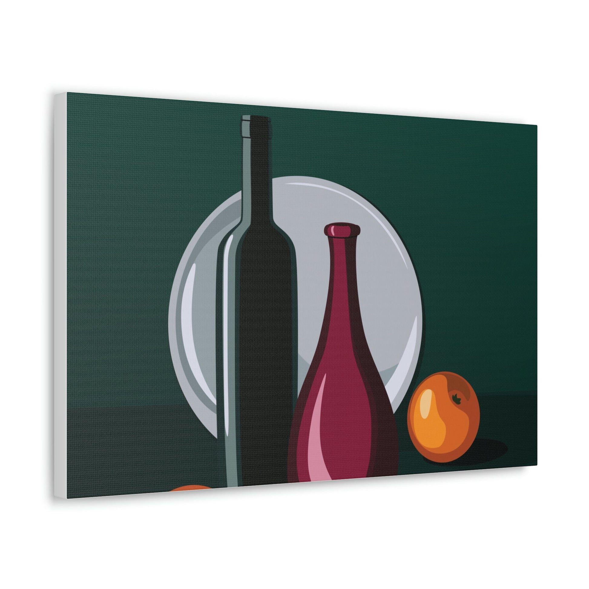 Wine Art Minimal Aesthetic Food Classic Art Canvas Gallery Wraps Ichaku [Perfect Gifts Selection]