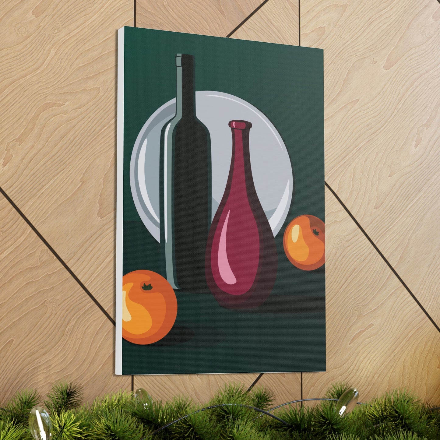 Wine Art Minimal Aesthetic Food Classic Art Canvas Gallery Wraps Ichaku [Perfect Gifts Selection]