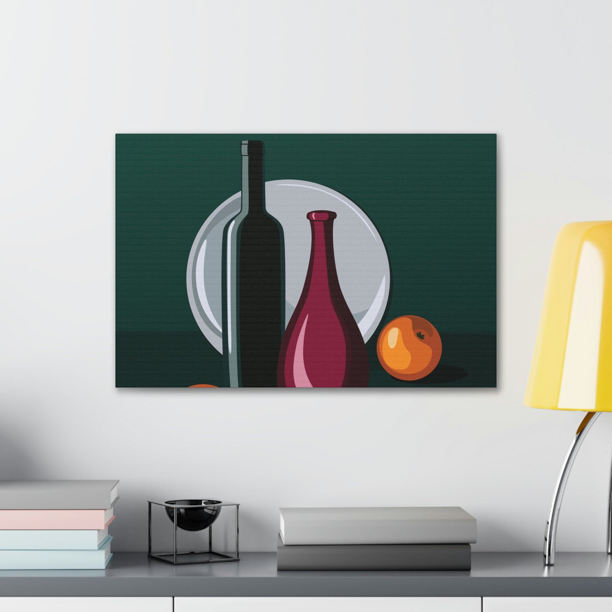 Wine Art Minimal Aesthetic Food Classic Art Canvas Gallery Wraps Ichaku [Perfect Gifts Selection]