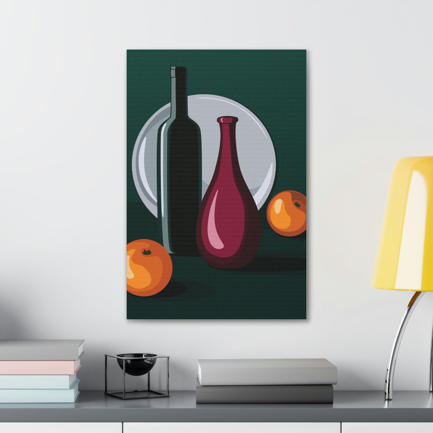 Wine Art Minimal Aesthetic Food Classic Art Canvas Gallery Wraps Ichaku [Perfect Gifts Selection]