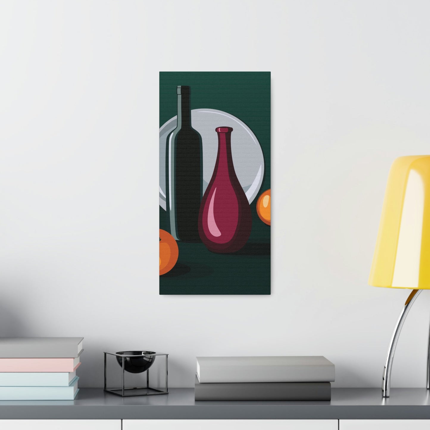 Wine Art Minimal Aesthetic Food Classic Art Canvas Gallery Wraps Ichaku [Perfect Gifts Selection]