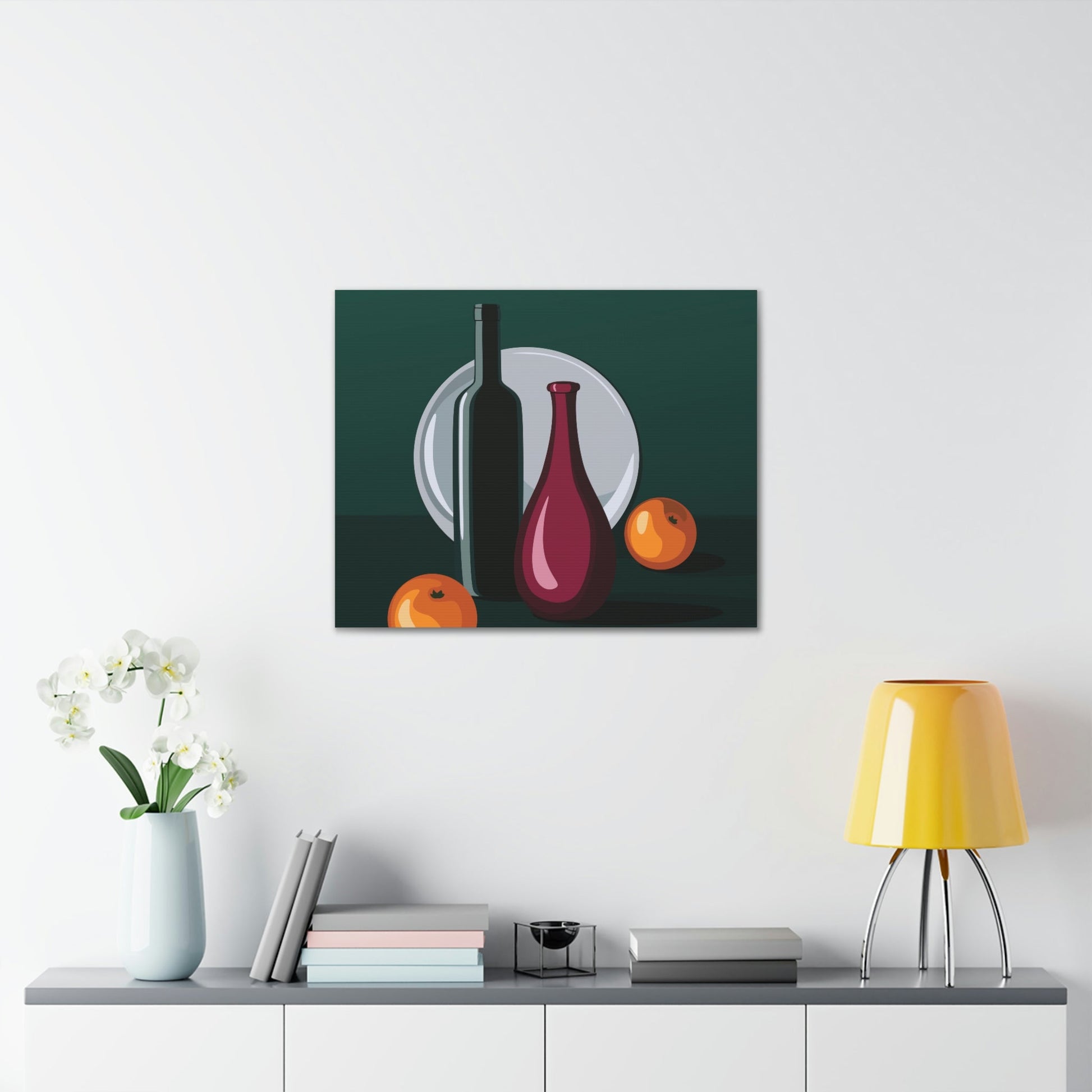 Wine Art Minimal Aesthetic Food Classic Art Canvas Gallery Wraps Ichaku [Perfect Gifts Selection]