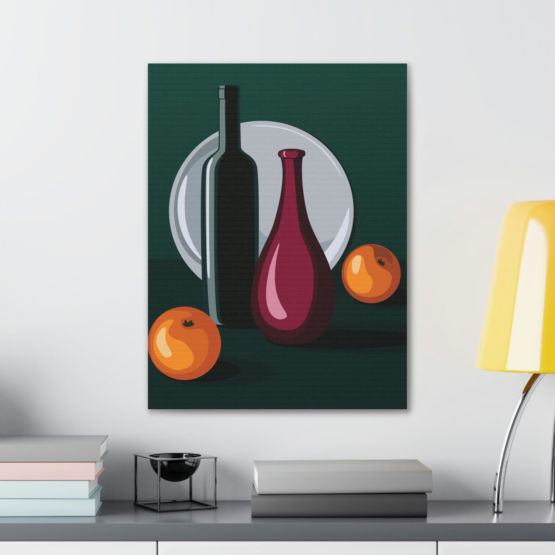 Wine Art Minimal Aesthetic Food Classic Art Canvas Gallery Wraps Ichaku [Perfect Gifts Selection]