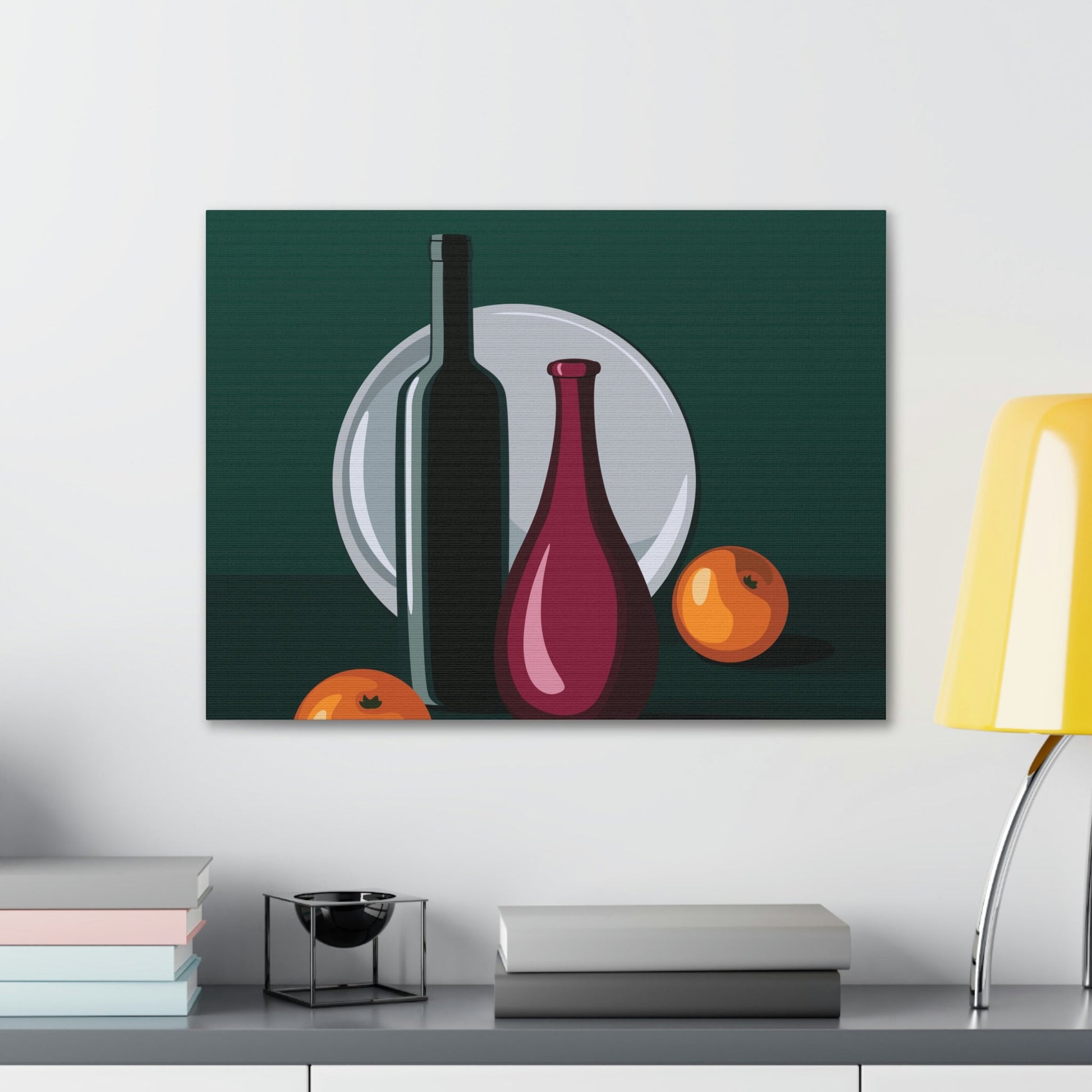 Wine Art Minimal Aesthetic Food Classic Art Canvas Gallery Wraps Ichaku [Perfect Gifts Selection]