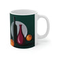 Wine Art Minimal Aesthetic Food Classic  Art Ceramic Mug 11oz Ichaku [Perfect Gifts Selection]
