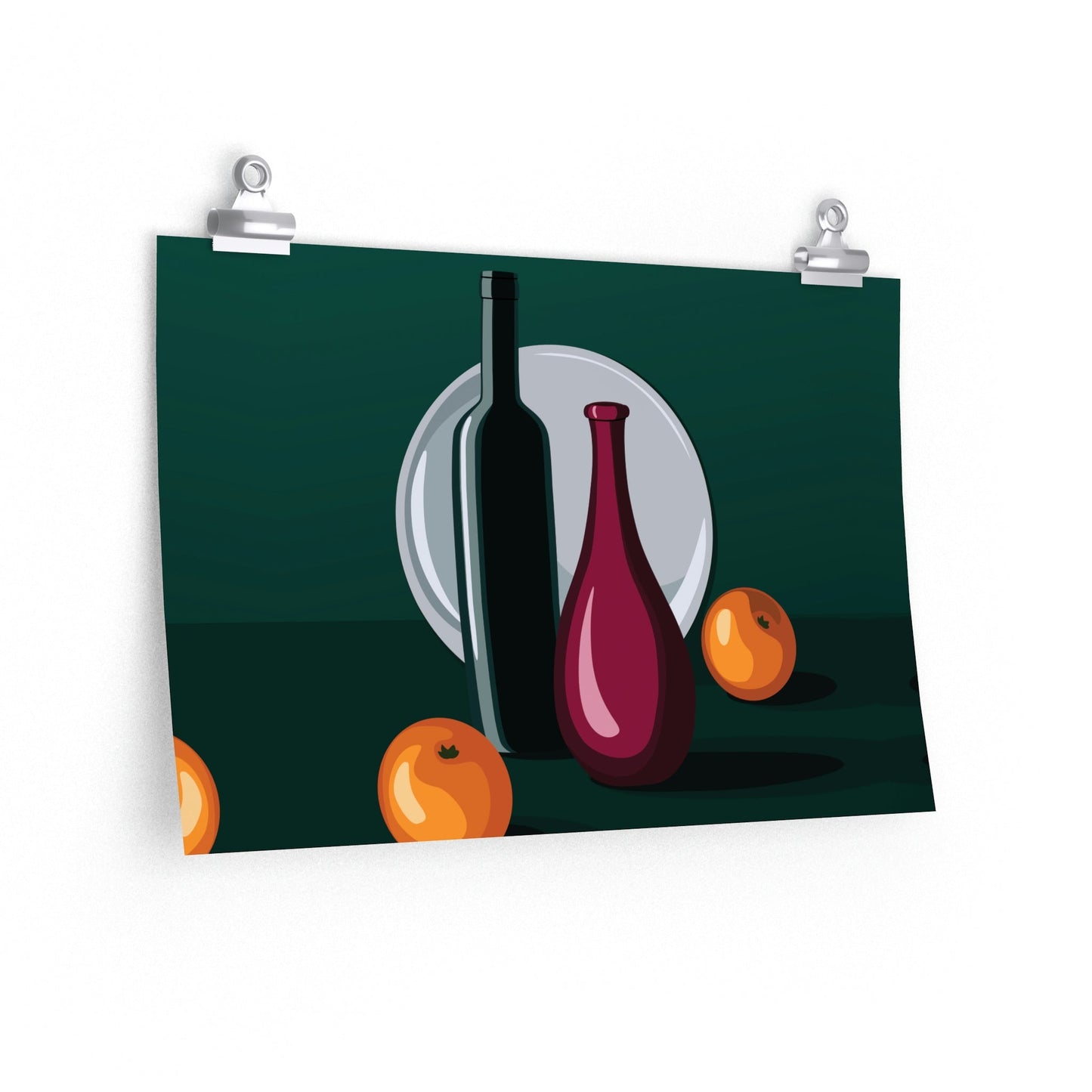 Wine Art Minimal Aesthetic Food Classic  Premium Matte Horizontal Posters Ichaku [Perfect Gifts Selection]