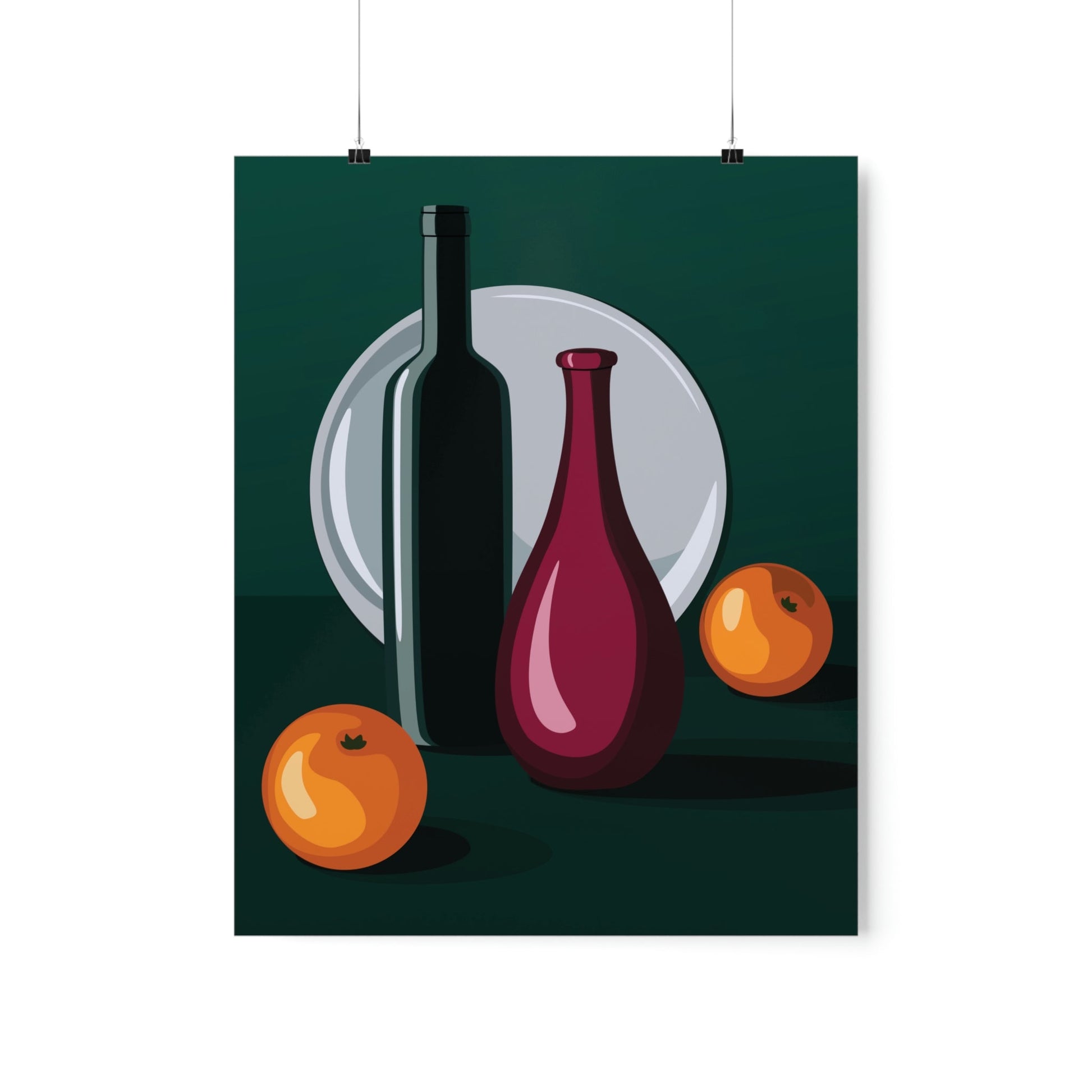 Wine Art Minimal Aesthetic Food Classic Premium Matte Vertical Posters Ichaku [Perfect Gifts Selection]