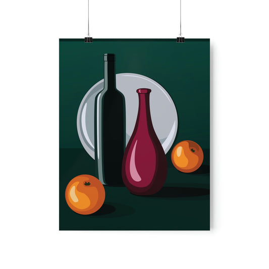 Wine Art Minimal Aesthetic Food Classic Premium Matte Vertical Posters Ichaku [Perfect Gifts Selection]