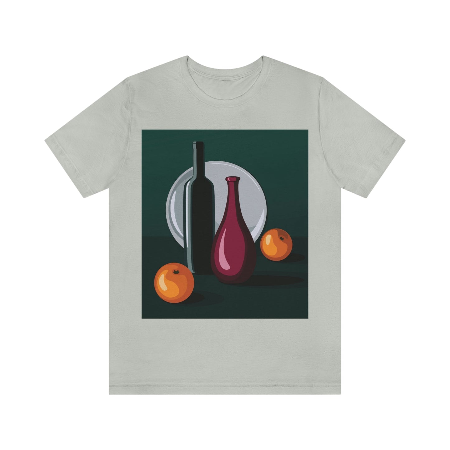 Wine Art Minimal Aesthetic Food Classic Unisex Jersey Short Sleeve T-Shirt Ichaku [Perfect Gifts Selection]