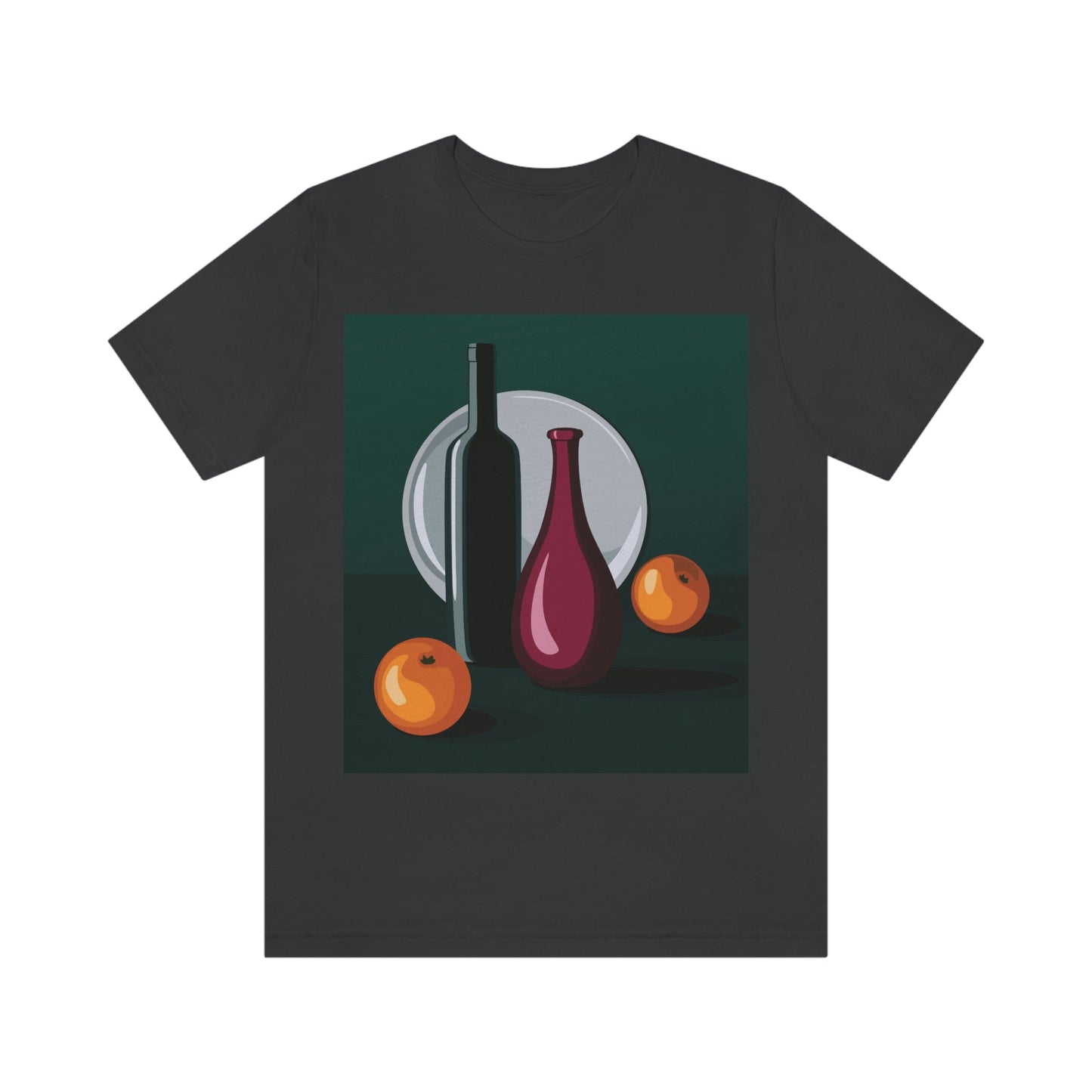 Wine Art Minimal Aesthetic Food Classic Unisex Jersey Short Sleeve T-Shirt Ichaku [Perfect Gifts Selection]