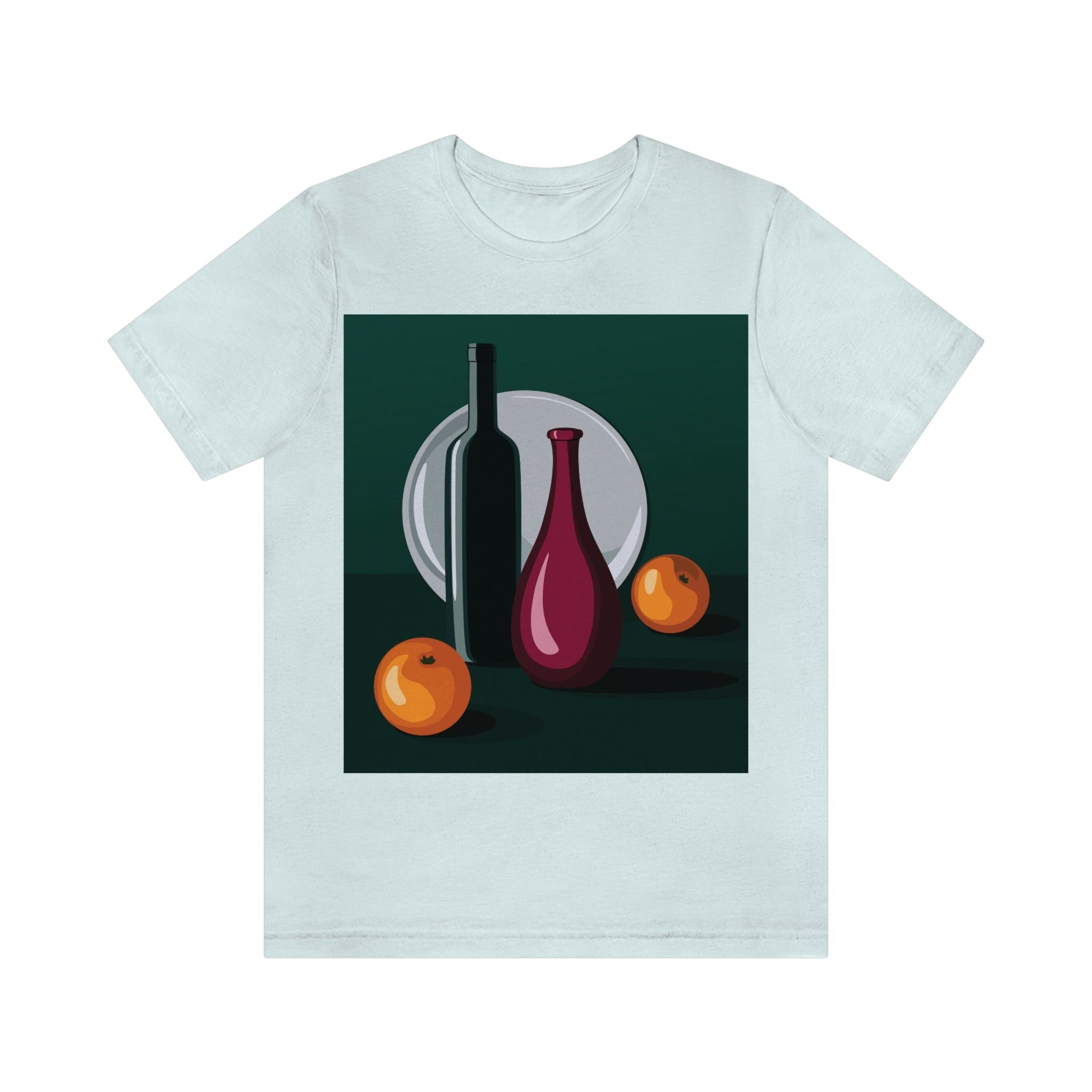 Wine Art Minimal Aesthetic Food Classic Unisex Jersey Short Sleeve T-Shirt Ichaku [Perfect Gifts Selection]