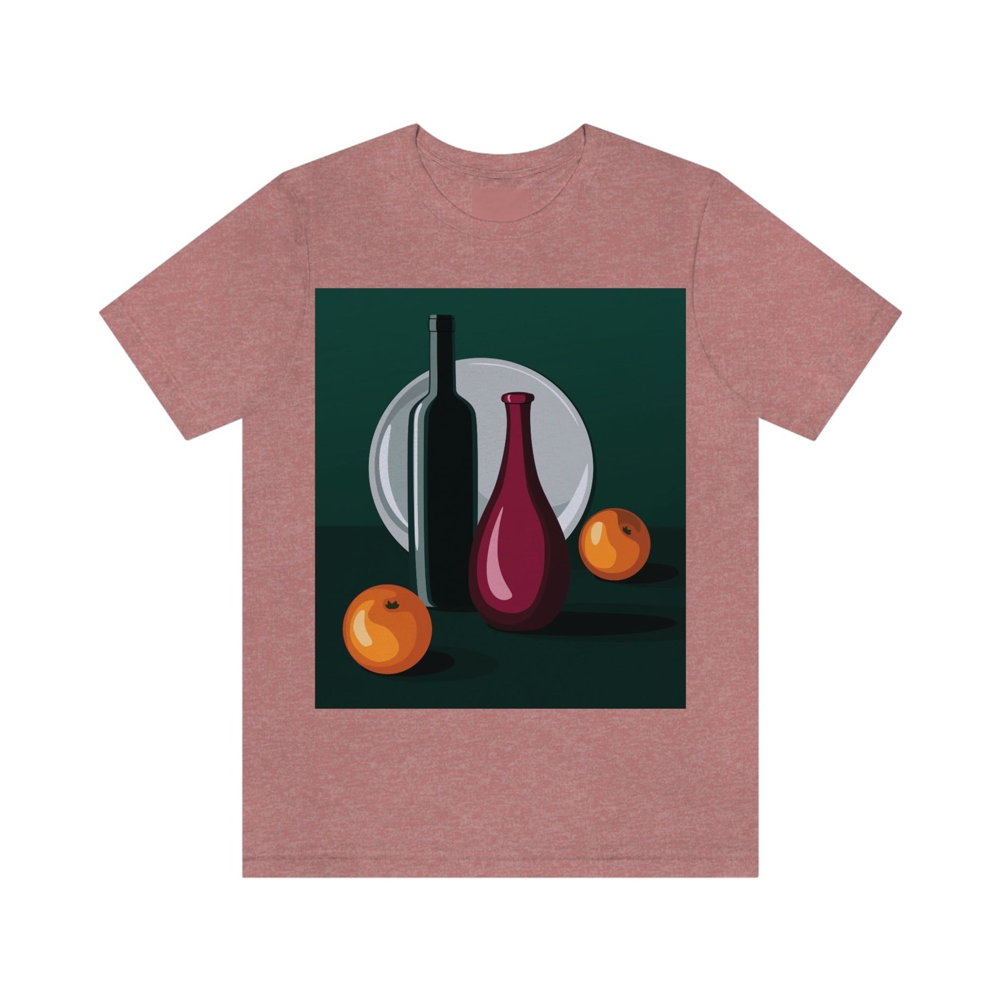 Wine Art Minimal Aesthetic Food Classic Unisex Jersey Short Sleeve T-Shirt Ichaku [Perfect Gifts Selection]