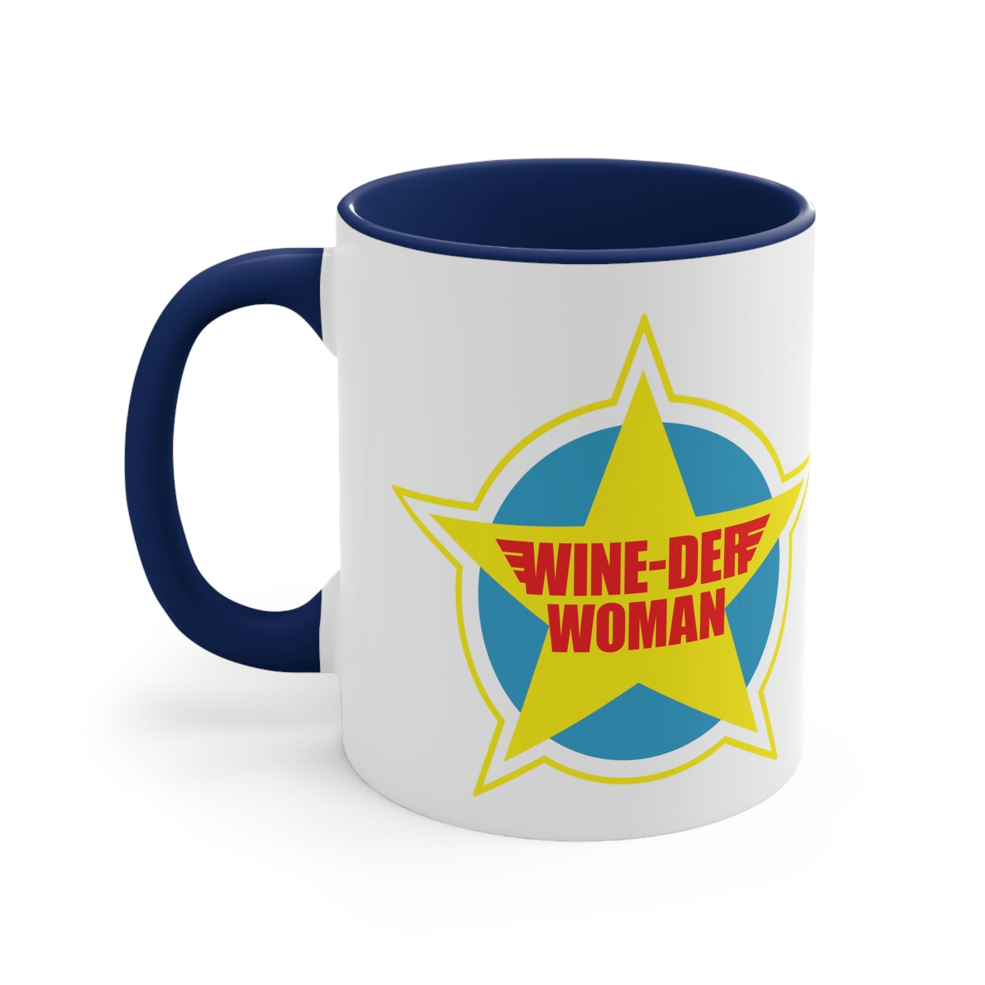 Wine-Der Woman Superwoman Bordeaux Wine Classic Accent Coffee Mug 11oz Ichaku [Perfect Gifts Selection]