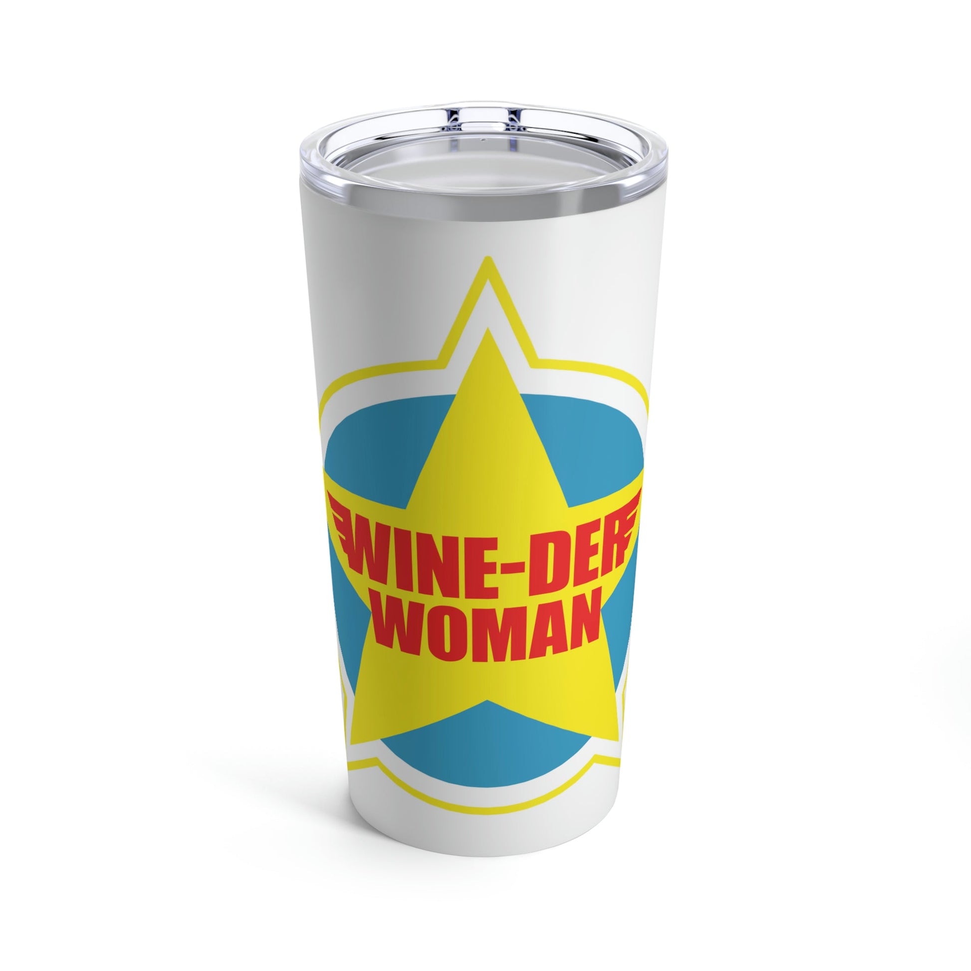 Wine-Der Woman Superwoman Bordeaux Wine Stainless Steel Hot or Cold Vacuum Tumbler 20oz Ichaku [Perfect Gifts Selection]