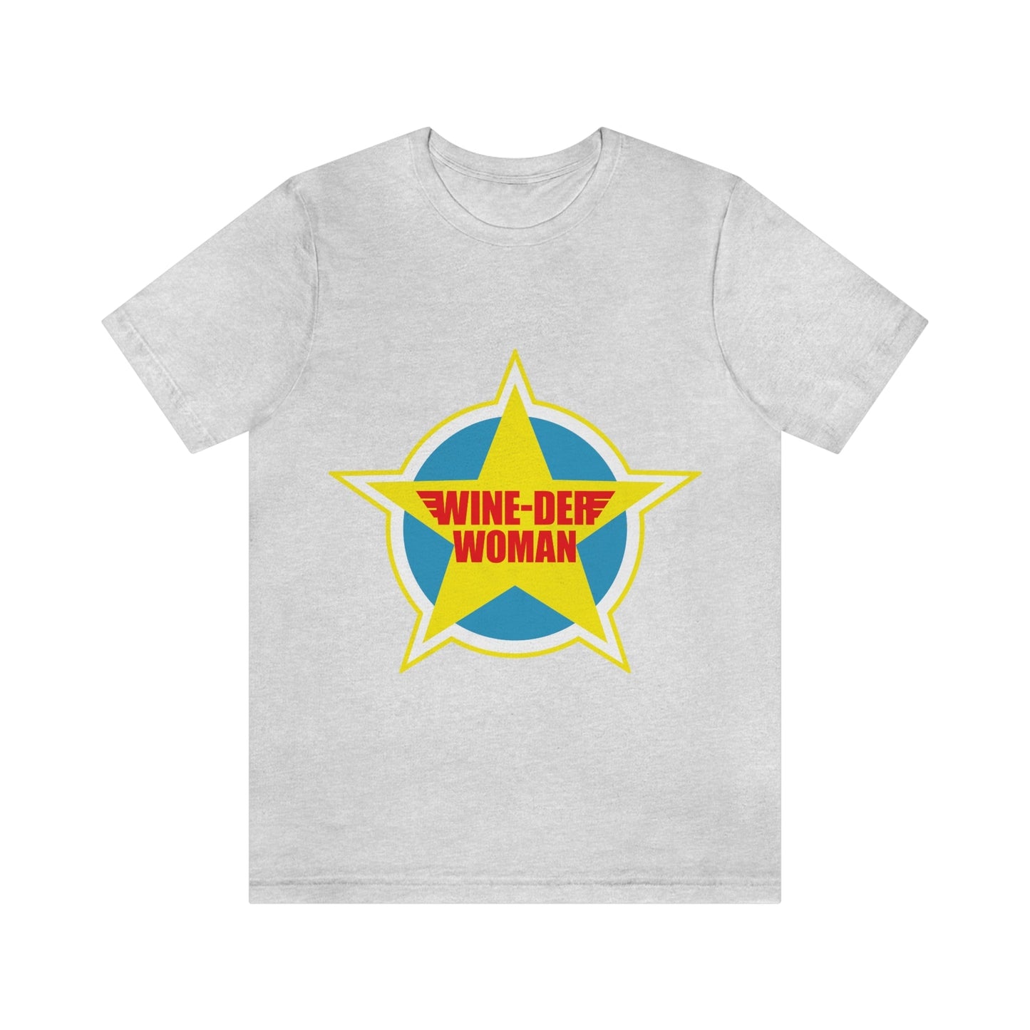 Wine-Der Woman Superwoman Bordeaux Wine Unisex Jersey Short Sleeve T-Shirt Ichaku [Perfect Gifts Selection]