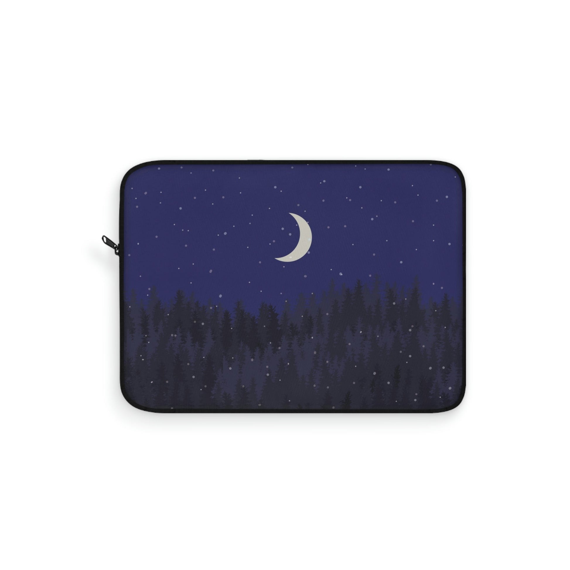 Winter Forest Moon Nature Modern Art Laptop Sleeve Ichaku [Perfect Gifts Selection]