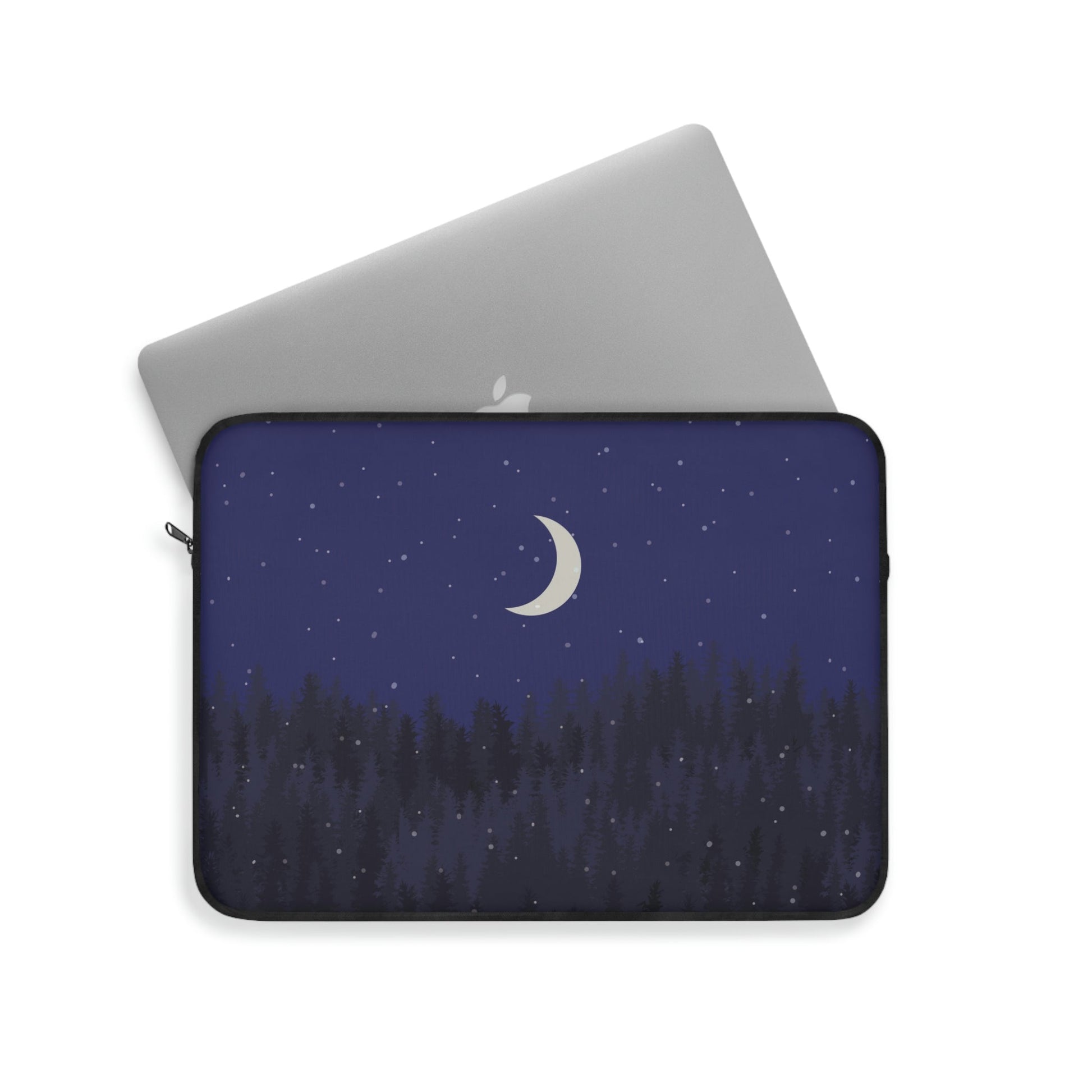 Winter Forest Moon Nature Modern Art Laptop Sleeve Ichaku [Perfect Gifts Selection]