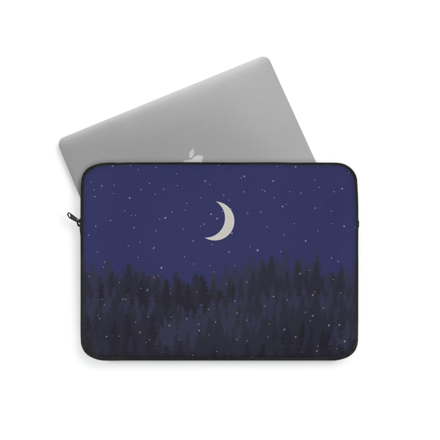 Winter Forest Moon Nature Modern Art Laptop Sleeve Ichaku [Perfect Gifts Selection]