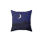 Winter Forest Moon Nature Modern Art Spun Polyester Square Pillow Ichaku [Perfect Gifts Selection]