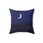 Winter Forest Moon Nature Modern Art Spun Polyester Square Pillow Ichaku [Perfect Gifts Selection]