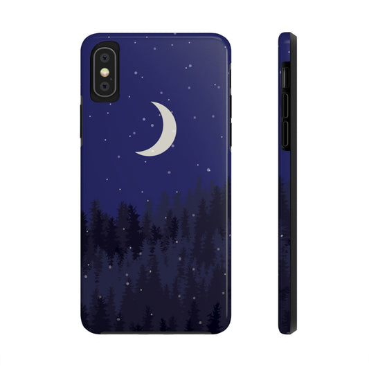 Winter Forest Moon Nature Modern Art Tough Phone Cases Case-Mate Ichaku [Perfect Gifts Selection]