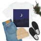 Winter Forest Moon Nature Modern Art Unisex Jersey Short Sleeve T-Shirt Ichaku [Perfect Gifts Selection]