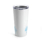 Winter Frost Snowflake Blue Slogan Stainless Steel Hot or Cold Vacuum Tumbler 20oz Ichaku [Perfect Gifts Selection]