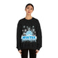 Winter Frost Snowflake Blue Slogan Unisex Heavy Blend™ Crewneck Sweatshirt Ichaku [Perfect Gifts Selection]