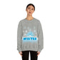 Winter Frost Snowflake Blue Slogan Unisex Heavy Blend™ Crewneck Sweatshirt Ichaku [Perfect Gifts Selection]