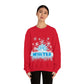 Winter Frost Snowflake Blue Slogan Unisex Heavy Blend™ Crewneck Sweatshirt Ichaku [Perfect Gifts Selection]