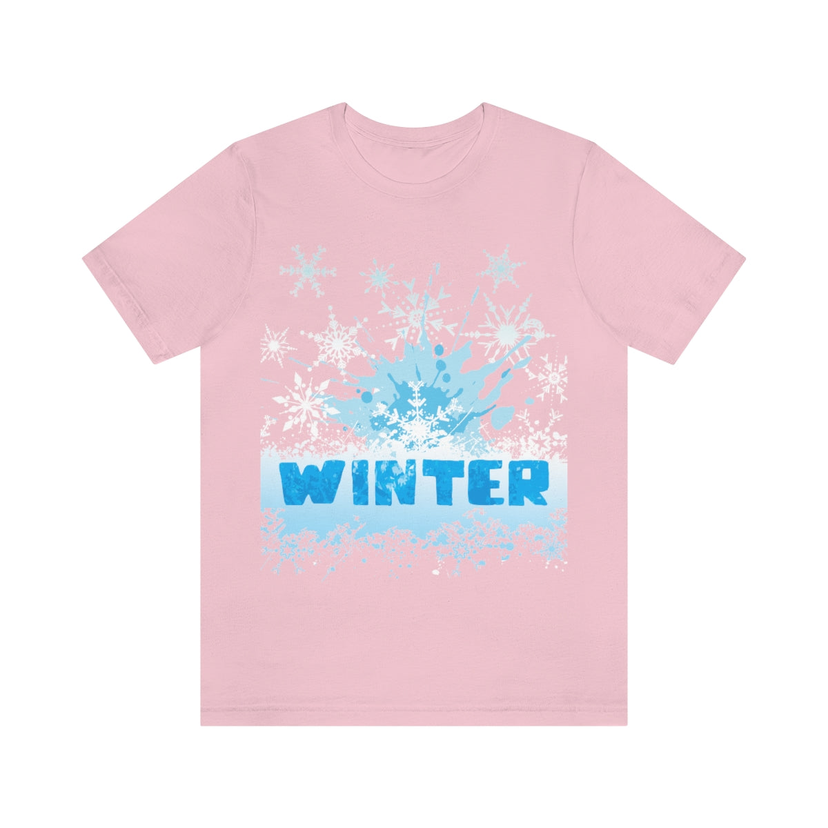 Winter Frost Snowflake Blue Slogan Unisex Jersey Short Sleeve T-Shirt Ichaku [Perfect Gifts Selection]